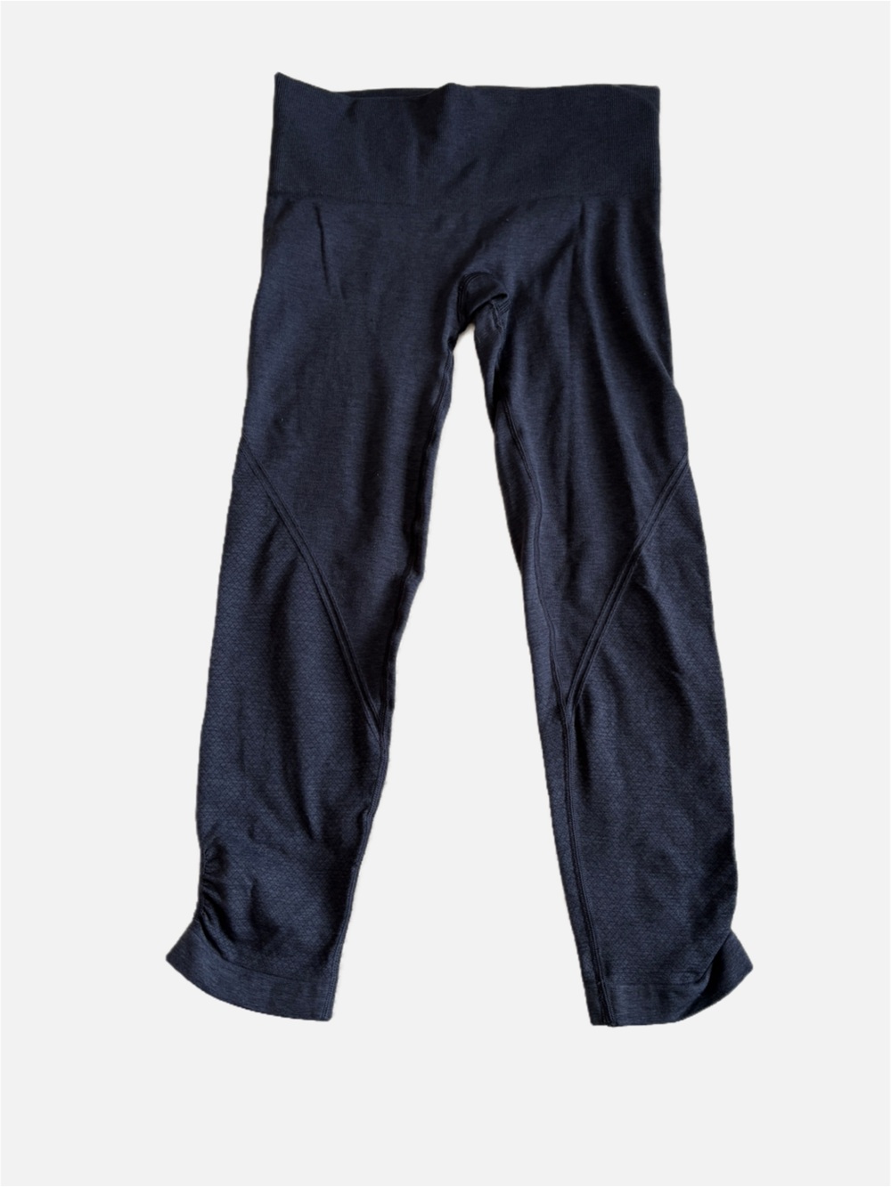 Lululemon Navy Blue‎ Ruched Cropped Leggings
